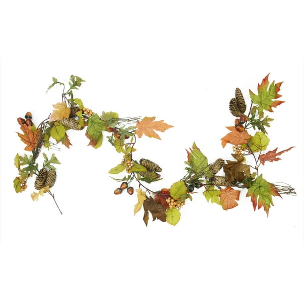 Package of 6 Autumn Mixed Berry and Leaf Picks